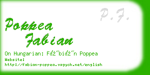 poppea fabian business card